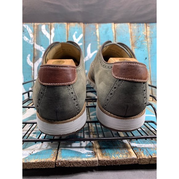 Johnston & Murphy Martell Perforated Wingtip Gray Tumble Nubuck Sz 13M - Picture 5 of 10